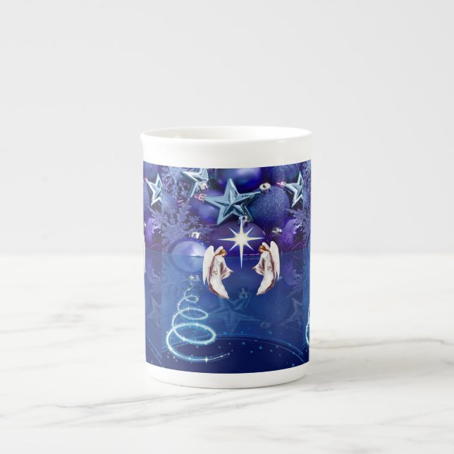 Christmas Mug, Angel Bone China Mug (Front)