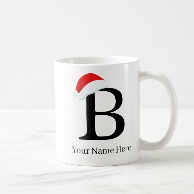 Christmas Mug “B” Initial (Right)
