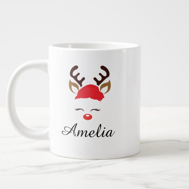 Christmas Mug – Classic Holiday Cocoa & Coffee Cup (Left)
