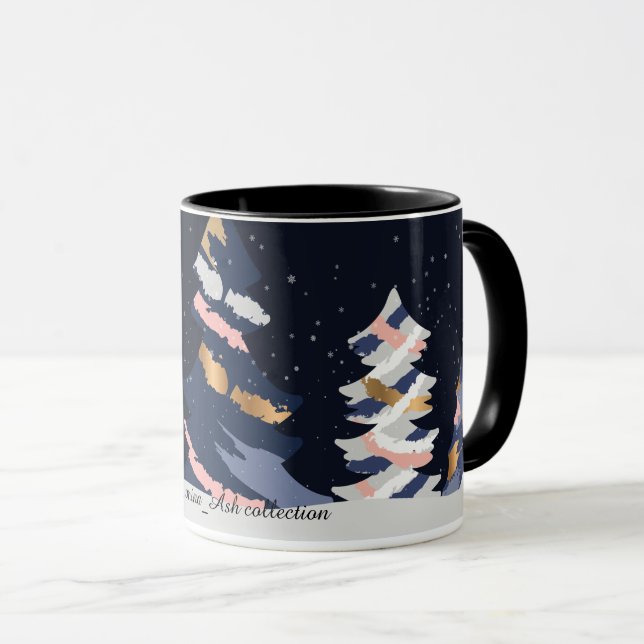 Christmas Mug Dark sky (Front Right)