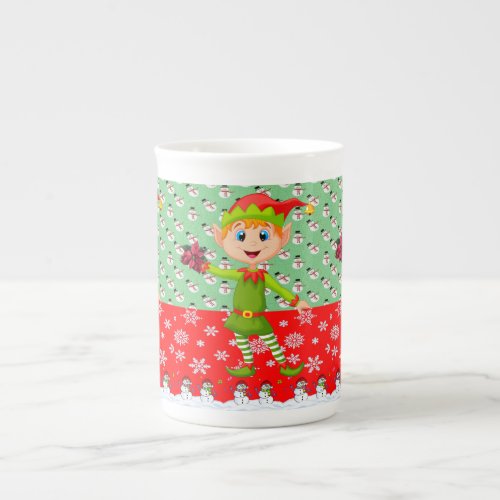 Christmas Mug Elf Merry Christmas Bone China Mug