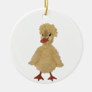 Christmas Mug Hand Painted Baby Duck Ceramic Ornament