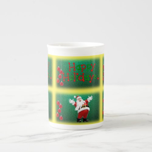 Christmas Mug Happy Holidays Bone China Mug