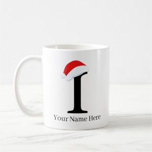 Christmas Mug "I" Initial