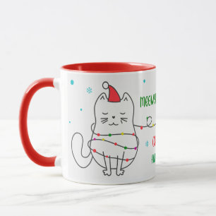 Christmas mug - Meowy Christmas Cat & Tree