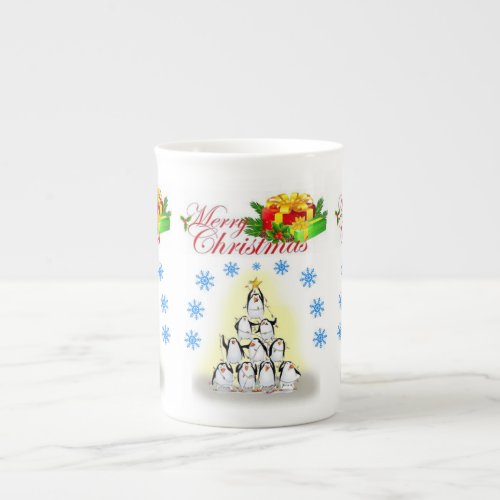 Christmas Mug Merry Christmas Penguin Bone China Mug