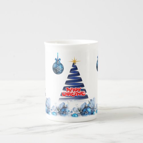 Christmas Mug Merry Christmas Tree Bone China Mug