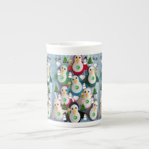 Christmas Mug Penguin Merry Christmas Bone China Mug