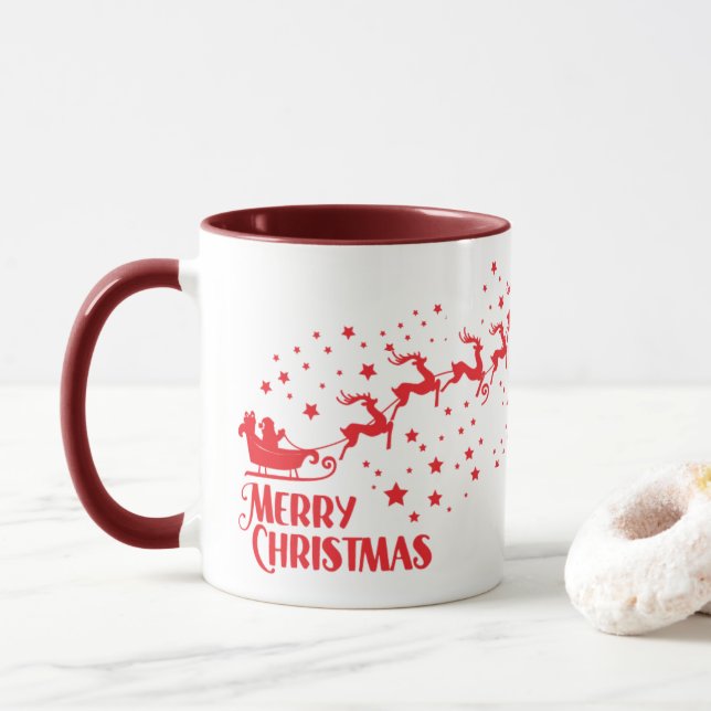 Christmas mug, personalize  mug (With Donut)
