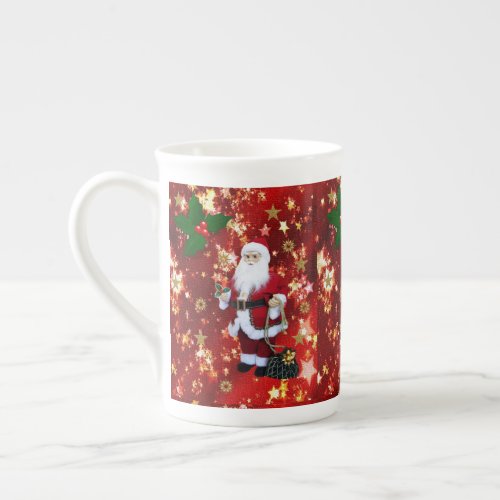 Christmas Mug Santa Merry Christmas Bone China Mug