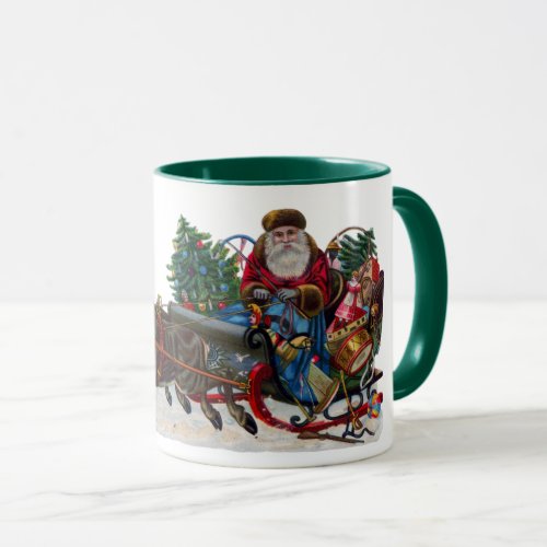 Christmas Mug _Santa Reindeer  Toy_Loaded Sleigh