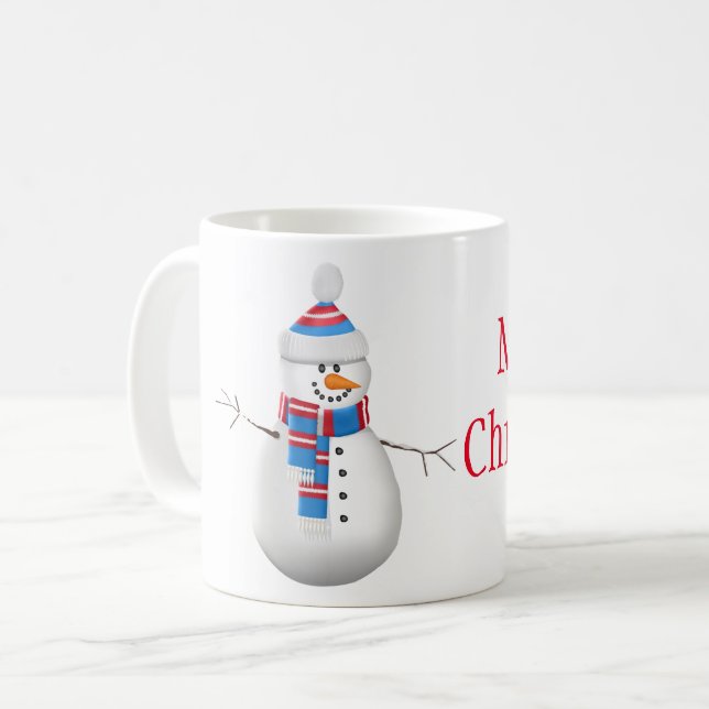 Christmas Mug-Snowman Coffee Mug (Front Left)