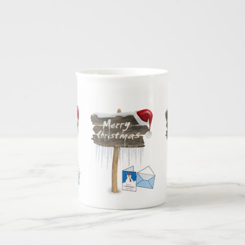 Christmas Mug Snowman Merry Christmas Bone China Mug