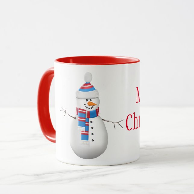 Christmas Mug-Snowman Mug (Front Left)