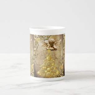 Christmas Mug, Vintage, Merry Christmas Angel Bone China Mug