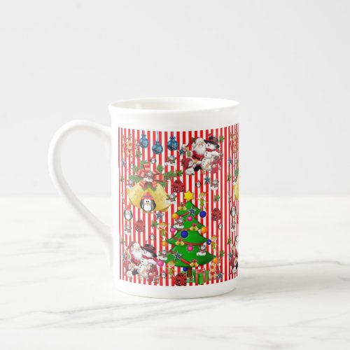 Christmas Mug Vintage Merry Christmas Penguin Bone China Mug