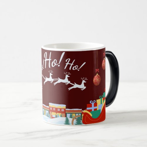 Christmas Mug with a Village Goos and Santa