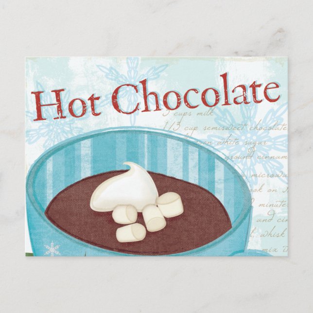 Christmas Mug with Hot Chocolate Holiday Postcard (Front)