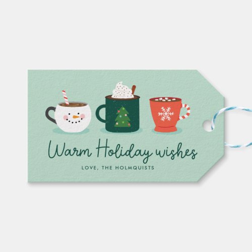 Christmas Mugs Holiday Card Gift Tags