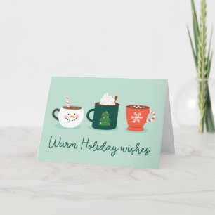 Christmas Mugs Holiday Folded Card