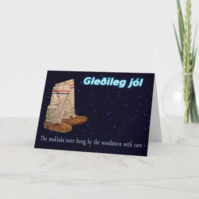 Christmas Mukluks Holiday Card (Front)