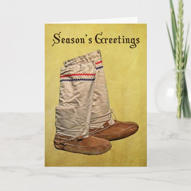 Christmas Mukluks Holiday Card (Front)