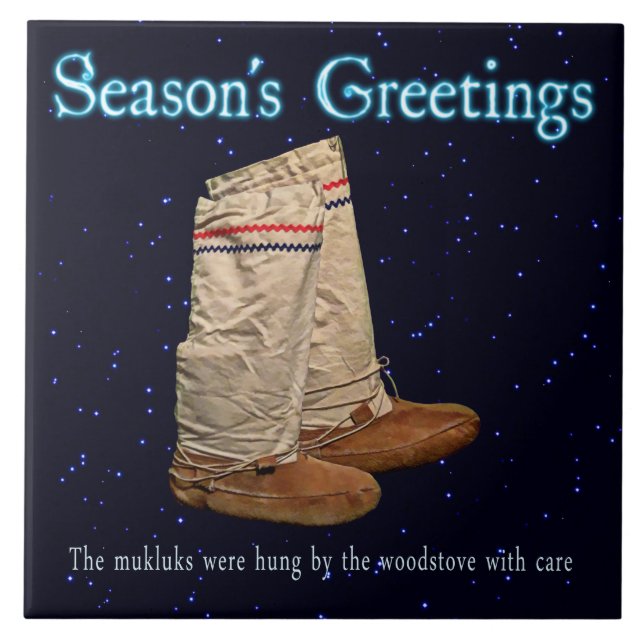 Christmas Mukluks Tile (Front)