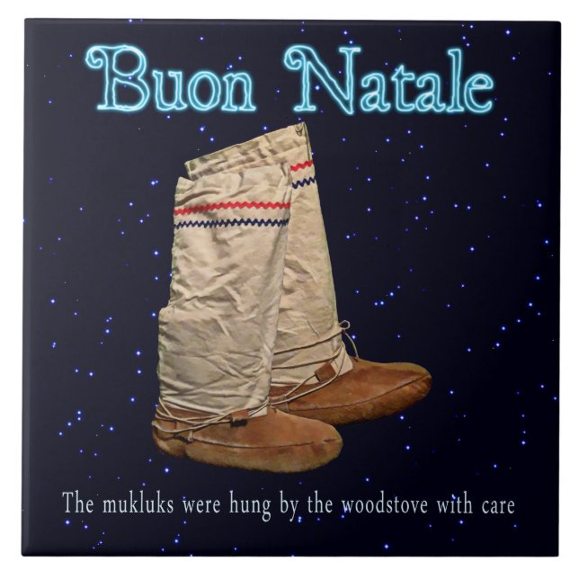 Christmas Mukluks Tile (Front)