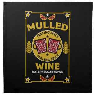 Christmas Mulled Red Wine Cloth Napkin