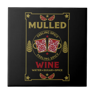 Christmas Mulled Red Wine Drink Ceramic Tile