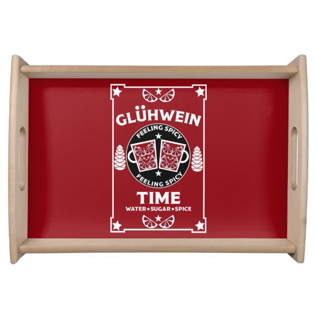 Christmas Mulled Red Wine Glühwein    Serving Tray (Front)