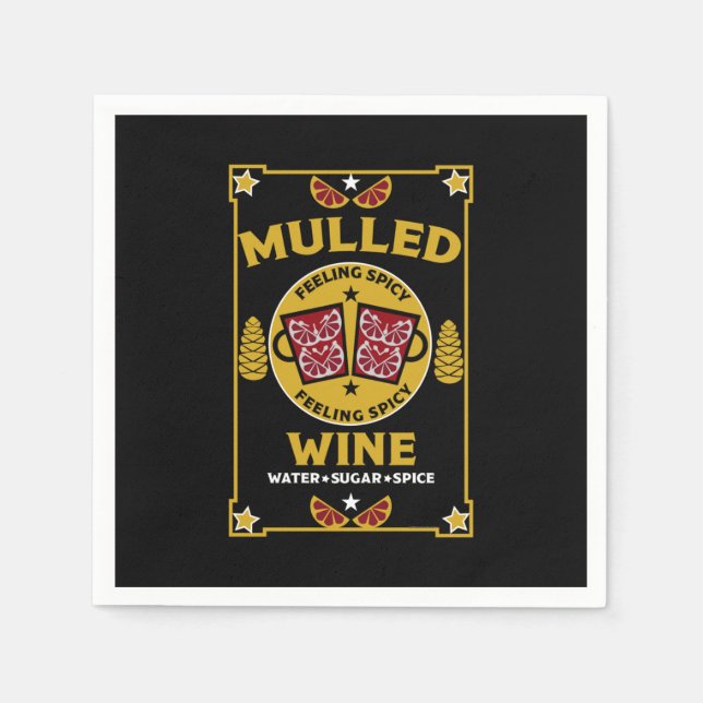 Christmas Mulled Red Wine  Napkins (Front)
