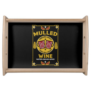 Christmas Mulled Red Wine Serving Tray