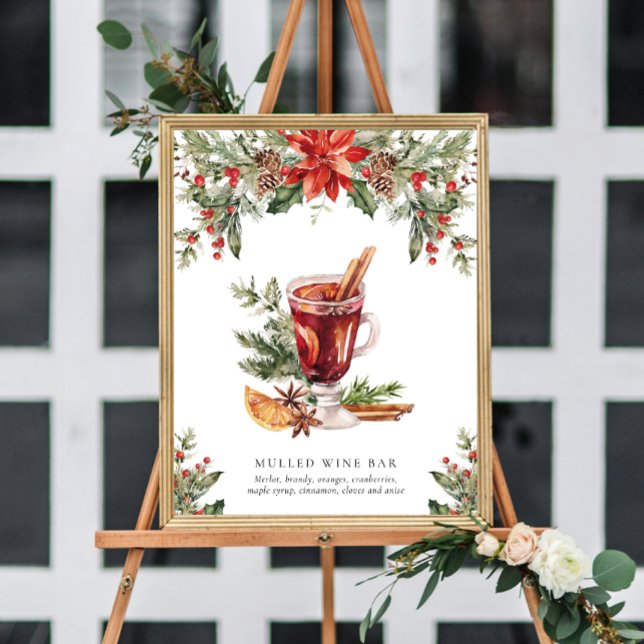 Christmas Mulled Wine Bar Signature Drink Sign (Creator Uploaded)
