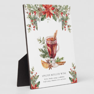 Christmas Mulled Wine Bar Signature Drink Sign Plaque