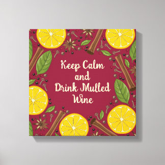 Christmas mulled wine spicy burgundy canvas print