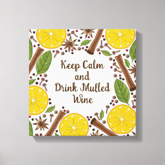 Christmas mulled wine spicy canvas print