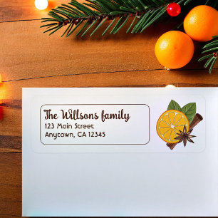 Christmas mulled wine spicy white label