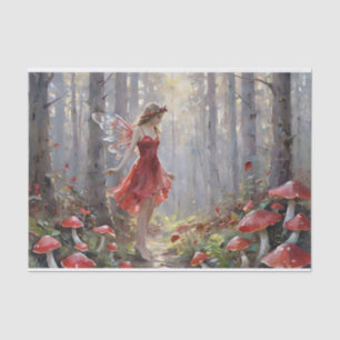 Christmas Mushroom Fairy Decoupage Tissue Paper