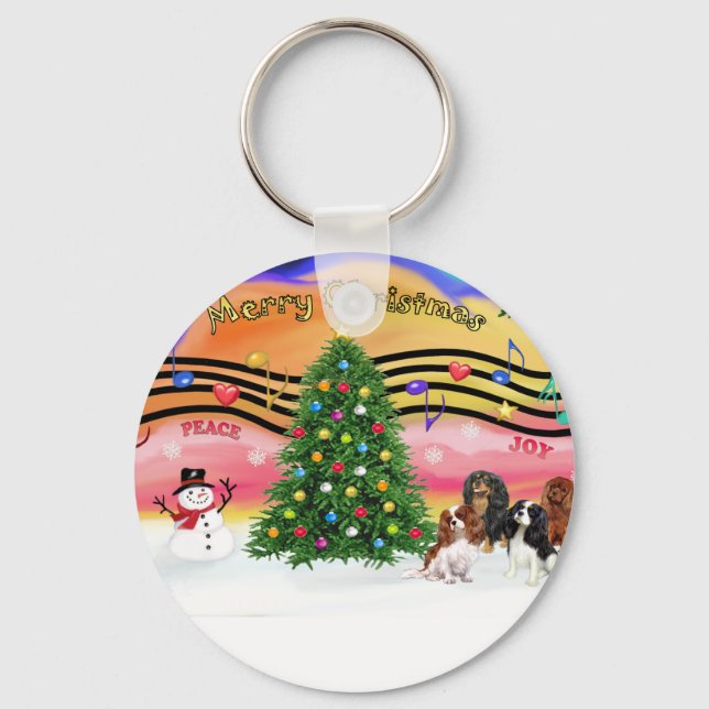 Christmas Music 2 - Cavaliers (four) Keychain (Front)