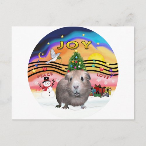 Christmas Music 2 _ Guinea Pig 2 Holiday Postcard