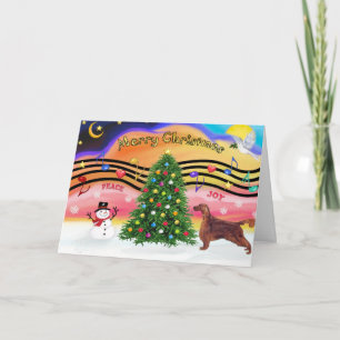 Christmas Music 2 - Irish Setter Holiday Card