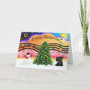 Christmas Music 2 - Scottish Terrier 12 Holiday Card