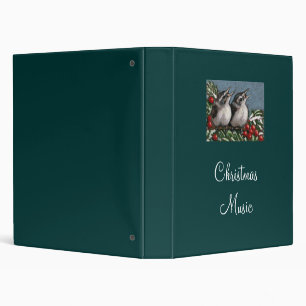CHRISTMAS MUSIC: BINDER: ART: BIRDS 3 RING BINDER