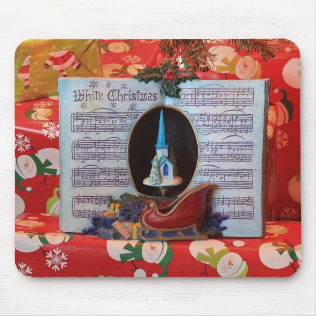 Christmas Music Book Music Box Mouse Pad (Front)