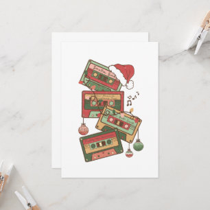 Christmas Music Cassette Tapes Invitation