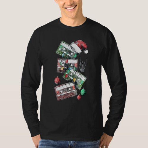 Christmas Music Cassette Tapes Retro Xmas Jolly Se T_Shirt
