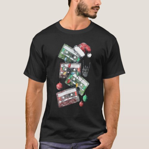 Christmas Music Cassette Tapes Retro Xmas Jolly Se T_Shirt