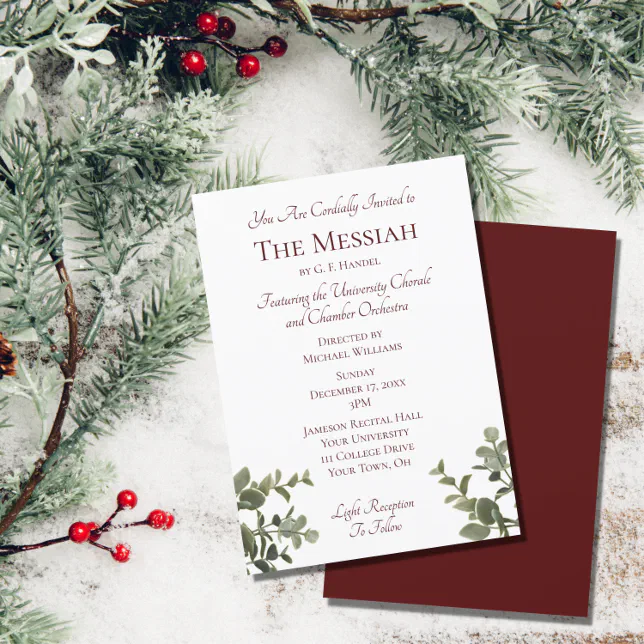 Christmas Music Concert Invitation | Zazzle