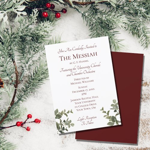 Christmas Music Concert  Invitation